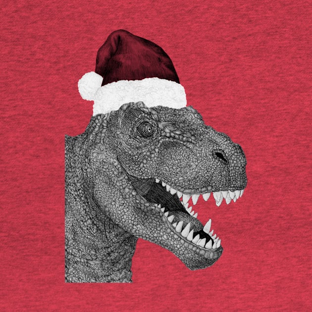 Santa-saurus Rex by ECMazur